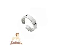 LIU JUN Calmi Ring, Magtherapy Lymphatic Drainage Titanium Ion Rings Lymph Nodes Acupuncture Therapy Open Olux Ring For Women Men Health Jewelry Gifts, Stainless Steel, No Gemstone