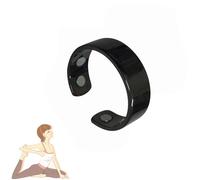 LIU JUN Calmi Ring, Magtherapy Lymphatic Drainage Titanium Ion Rings Lymph Nodes Acupuncture Therapy Open Olux Ring For Women Men Health Jewelry Gifts, Stainless Steel, No Gemstone
