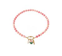 LIU JUN Colorful Beaded Necklace for Women, Chunky Boho Fish Starfish Conch Pendant Acrylic Bead Necklaces Cute Y2K Summer Beach Jewelry Gifts, L, Acrylic, No Gemstone