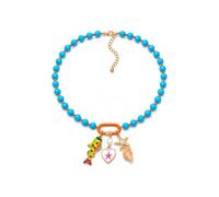 LIU JUN Colorful Beaded Necklace for Women, Chunky Boho Fish Starfish Conch Pendant Acrylic Bead Necklaces Cute Y2K Summer Beach Jewelry Gifts, L, Acrylic, No Gemstone