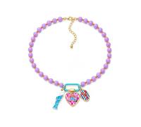 LIU JUN Colorful Beaded Necklace for Women, Chunky Boho Fish Starfish Conch Pendant Acrylic Bead Necklaces Cute Y2K Summer Beach Jewelry Gifts, L, Acrylic, No Gemstone