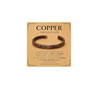LIU JUN Copper Tensor Bracelet For Men Women，Adjustable Hammered Open Balance Inspired Cuff Bracelet Minimalist Gift Jewelry, L, Copper, no gemstone