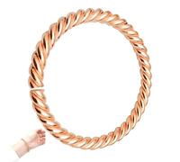LIU JUN Copper Tensor Bracelet For Women, Pure Copper Tensor Ring Bracelet Solid Twisted Handmade Bangle For Women Men Health Jewelry Gifts, L, Copper, no gemstone