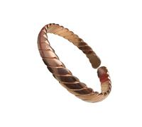 LIU JUN Copper Tensor Bracelet, Pure Copper Tensor Ring Bracelets Solid copper Twisted Handmade Bangle For Women Men Health Jewelry Gifts, L, Copper, no gemstone