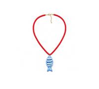 LIU JUN Fish Pendant Necklace for Women Boho Summer Sea Animal Lightweight Y2K Acrylic Beads Charm Necklaces for Summer Beach Holiday Jewelry Gifts, Grand, Stainless Steel, No gem