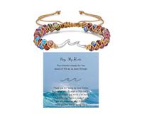 LIU JUN For Granddaughter - Infinity Forever Love Jasper Heart Bracelet, You Are Always In Mine Heart From Grandma Double Layer Natural Stone Beaded Wrap Adjustable inspirational Gift Jewelry, M