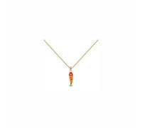 LIU JUN Movable 3D Articulated Fish Necklace, Gold Pave Fish Pisces Sea Lover Lucky Fish Pendant Necklaces For Women Men Summer Beach Trendy Jewelry Gifts, L, Brass, No Gemstone