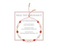 LIU JUN Pregnancy Must Haves Bracelet For New Mom, To First Time Mama Adjustable Natural Crystal Bead Rope Expecting Announcement Gifts Jewelry, M, Stone Copper, no gemstone