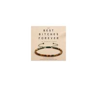 LIU JUN Strong As Morse Code bracelet For Women, 4 mm African Turquoise Tiger Eye Adjustable Natural Stone Courage Power Stackable Bead Motivational Gifts Jewelry, M, Metal, no gemstone