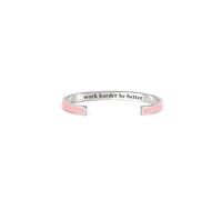 LIU JUN Work Harder Be Better Cuff Bracelet For Women, Open Adjustable Colorful Stainless Steel Engraved Inspirational Bracelets With Hidden Message Motivational Healing Gifts Jewelry, L, Stainless