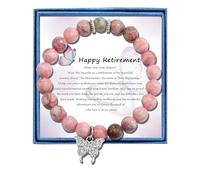 LIUANAN Happy Retirement Gifts for Women Butterfly & Moonstone Bracelet for New Beginnings Meaningful Keepsake for Coworker Farewell & Appreciation Gift Thoughtful New Chapter Gift Milestone