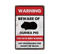 LIUAXICIA Tin Sign Beware of Guinea Pig Room Man Cave Art Decorations Metal Sign Wall Decor Tin Signs 8x12Inch Tin Sign
