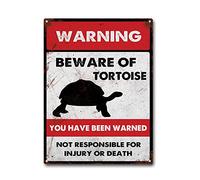 LIUAXICIA Tin Sign Beware of Tortoise Metal Tin Sign Home Bar Signs for Man Cave Coffee Wall Decor 12x16Inch Tin Sign