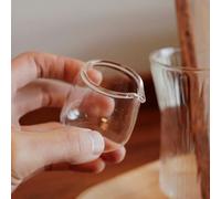 LIUBI 4pcs 15ml/50ml Multi-Functional Seasoning Dish Small Glass Coffee Milk Pitcher Vinegar Sauce Cup Mini Glass Milk Cup Creamer Jug