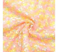 LIUBI 50x130cm Shiny Multi-color Sequin Mesh Fabric Fashion Embroidery Holographic Sequin Fabric For Wedding Party Dresses Decor