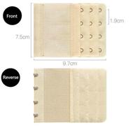 LIUBI Bra Extender Clip for Women's Elastic Intim 3PCS Four Rows of Three Buttons