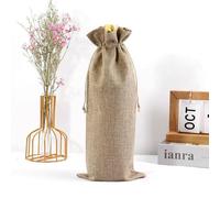 LIUBI Engagement Gifts Red Wine Bottle Covers Champagne Pouch Burlap Packaging Wedding Party Decoration Wine Bags 10pcs