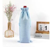 LIUBI Engagement Gifts Red Wine Bottle Covers Champagne Pouch Burlap Packaging Wedding Party Decoration Wine Bags 10pcs