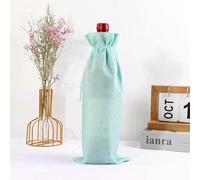 LIUBI Engagement Gifts Red Wine Bottle Covers Champagne Pouch Burlap Packaging Wedding Party Decoration Wine Bags 10pcs