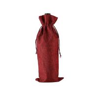 LIUBI Engagement Gifts Red Wine Bottle Covers Champagne Pouch Burlap Packaging Wedding Party Decoration Wine 10pcs