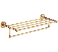 LIUBOOZ Antique Brass Towel Rack Retro Bathroom Towel Shelf Bath Towel Rail Brushed Towel Rails Wall Mount Bath Towel Rack Towel Rack for Bathroom Length: 60cm