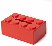 LIUBOOZ Building Blocks Tissue Box, Tissue Paper Box Ceramic Tissue Box Ornaments for Napkin Napkin for Home Office Restaurant,Red