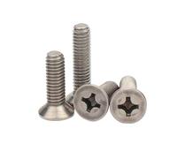 LIUCH 1/2/5Pcs Pure Titanium TA2 M1.6 M2 M2.5 M3 M3.5 M4 M5 M6 M8 M10 Cross Flat Countersunk Head Screw Bolt(12mm,5pcs M3.5)