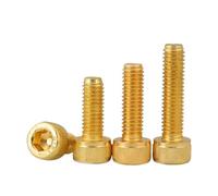 LIUCH 10-20pcs DIN912 M2 M2.5 M3 M3 M4 Stainless Steel Titanium Plated Gloden Colour Hex Hexagon Socket Cap Head Screw(20mm,M2.5 20pcs)