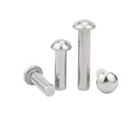 LIUCH 10/50pcs M0.8 M1 M1.2 M1.4 M1.6 M2 M2.5 M3 M4 M5 M6 A2-70 304 Stainless Steel Clinch Bolt Solid Rivet Self Plugging Screw GB867(25pcs M3,12mm)