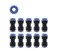 LIUCH 10PCS 4mm 6mm 8mm 12mm 14mm Pneumatic Fitting Pipe Connector Tube Air Quick Fittings Water Push in Hose Couping(10pcs PU-14)