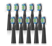 LIUCH 10PCS FW-E11 E10 E6 D7S Electric Toothbrush Replacement Brush Heads,Compatible with E11 Electric Toothbrush(10PCS Black)