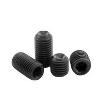 LIUCH 10pcs/hand Set Screws M12 M16 M20 M24 Fastening Carbon Steel Socket Headless Grade 12.9 Hardness(25mm x10pcs,M12)