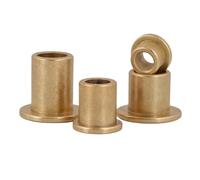 LIUCH 10PCS ID 2mm 3mm 4mm 5mm Brass Flanging Self-Lubricating Bearing Powder Metallurgy Oil Copper Bushing Guide Sleeve(6x8x4-12x1 5pcs)