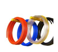 LIUCH 1M/2M/5M/10M/20M Polyurethane Tubing Air Component Hose 4mm 6mm 8mm 10mm 12mm Pipe Line Hose Pneumatic Tube for Compressor(Black 1m,12X8mm)