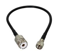 LIUCH 1Pcs RG58 UHF SO239 Female Jack To Mini UHF Male Plug Connector Wire Terminal RF Jumper Pigtail Cable 4inch~10FT(6inch (15CM))