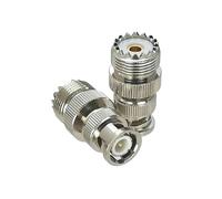 LIUCH 1Pcs UHF SO239 PL259 To BNC Male Plug & Female Jack RF Coaxial Adapter Connector(SO239 to BNC M)