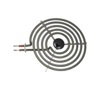 LIUCH 2100W 230V 8" 5 Turns Heating Element for Surface Burner - 5 Coils Pancake Coil Shape Heater Tube with Tripod Back Size Flat(5coil-Ring)