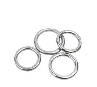 LIUCH 304 Stainless Steel Solid Seamless O Ring Heavy Duty Welded Round Rings For Rigging Marine Boat Hammock Yoga Hanging Ring M3~M10(M5x40mm-(2Pcs))