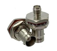 LIUCH 3x 5x 10x BNC To SMA Male Plug & Female Jack Center Flange & Bulkhead RF Adapter Connector 50ohm Wire Terminals(BNC F to SMA F Nut,3Pcs)