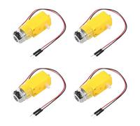 LIUCH 4pcs/lot TT Motor DC Gearbox Motor Dual Shaft 200RPM DC 3-6V Gear Motor Suitable For DIY Smart Car Robot(With Cable)