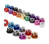 LIUCH 5/10pcs M2-M8 Aluminum Nylon Flange Hex Lock Nut
