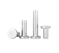 LIUCH 5/50pc M1.5 M2 M3 M4 M5 M6 M8 GB109 304 Stainless Steel Flat Round Head Solid Rivet Self Plugging Knock-on Nail Bolts(50Pcs M2,7mm)