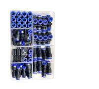LIUCH 58Pcs/Box PU/PG/PE/PY/PV PP Plug Pneumatic Connectors Kit 8mm Outer Diameter of The Hose Pipe Tube Air Compressor Parts