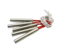 LIUCH 5pcs 220V 10mm Dia. Electric Cartridge Heater 10x60 10x80 10x100 10x120 10x150 10x200mm Stainless Steel Tubular Heating Element(10x100mm 220V 250W)