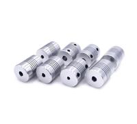 LIUCH 5PCS D19*L25 Aluminium Flexible Jaw Shaft Coupling 5/8/6.35/8/10mm CNC Stepper Motor Coupler Encoders Engraving Machine(6 X 10)