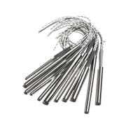 LIUCH 6-10mm 50~60mm 316SUS Cartridge Heater Tubular 220V Electric Mould 160W/170W/180W/190W/200W Heating Resistance 5pcs(220V 160W 8x50mm)