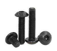 LIUCH 60/30/20/10pcs Hex Head Screw M2 .5 M3 M4 M5 M6 M8 M10 Grade12.9 Steel Knob Hexagon Socket Round Button Screws L=3-60mm(30mm,M6(20PCS))