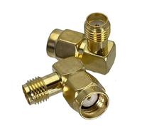 LIUCH Adapter SMA/RP-SMA To SMA/RPSMA Male Plug & Female Jack Straight & Right Angle RF Coaxial Connector 1pcs(SMA F to RPSMA M RA)