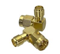 LIUCH Adapter SMA/RP-SMA To SMA/RPSMA Male Plug & Female Jack Straight & Right Angle RF Coaxial Connector 1pcs(SMA M to RPSMA F RA)