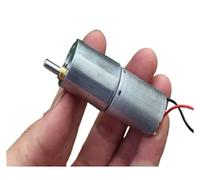 LIUCH DC 3.7V 34RPM/ DC 12V 45RPM High Torque 25MM ZGB25B-370 Full Metal Gearbox Gear Motor For Robot Car(A DC 3.7V 34RPM)